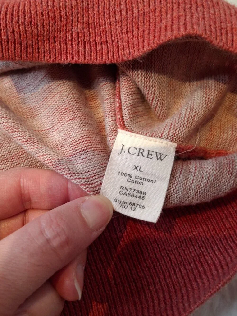 J Crew Mens Sweater Sz XL 100% Cotton Preppy Academia Workwear Casual